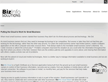 Tablet Screenshot of bizinfosolutions.com